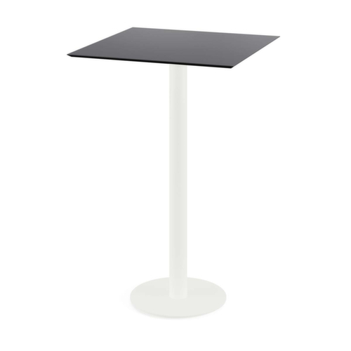 VEBA Table haute Essentials Urban, largeur x profondeur 700 x 700 mm, panneau noir  L