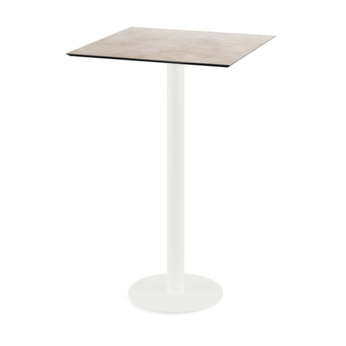 VEBA Table haute Essentials Urban, largeur x profondeur 700 x 700 mm, panneau Moonstone  L