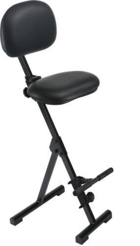 meychair Siège assis-debout Assistent Futura AF-SR avec repose-pieds et dossier, hauteur d’assise 540 - 900 mm, assise noir  L