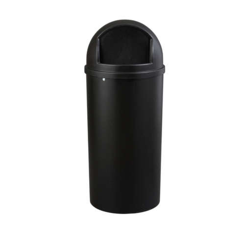 Rubbermaid Poubelle coupe-feu Marshal® Classic, 57 l, noir, couvercle noir  L