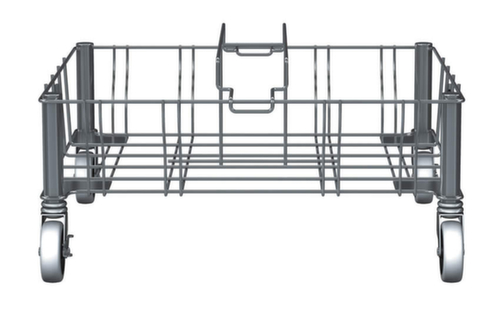 Rubbermaid chariot Slim Jim® pour 2 collecteurs de matières recyclables, pour 60 - 87 l bacs, acier inoxydable  L