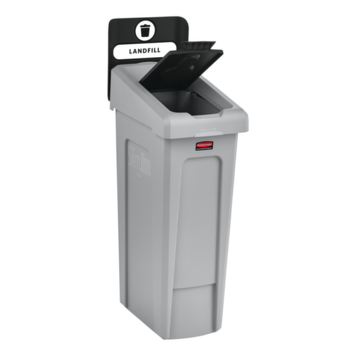 Rubbermaid Couverture Slim Jim® pour station de recyclage, noir  L