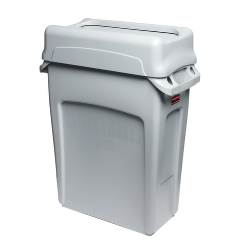 Rubbermaid Couvercle oscillant Slim Jim® pour collecteur de recyclage, gris  L