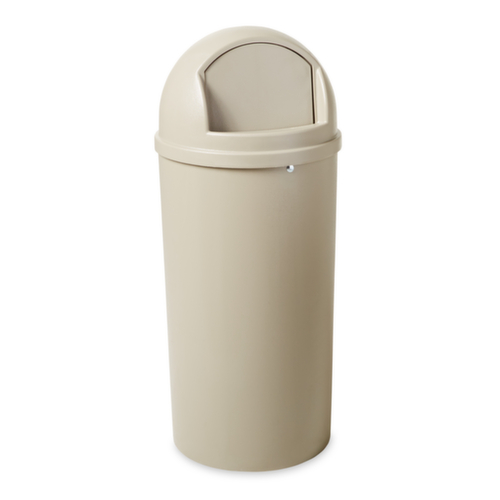 Rubbermaid Poubelle coupe-feu Marshal® Classic, 57 l, beige, couvercle beige  L