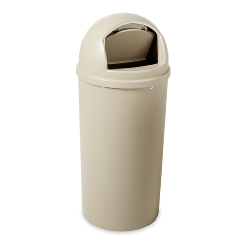 Rubbermaid Poubelle coupe-feu Marshal® Classic, 57 l, beige, couvercle beige  L