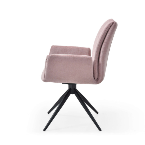 Bisley Siège visiteur Easy Meet FA 720 avec accoudoirs, assise tissu (100 % polyester), rose pastel  L