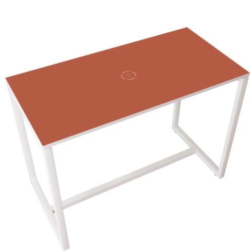 Paperflow Table haute easyDesk, largeur x profondeur 1140 x 750 mm, panneau rouge  L