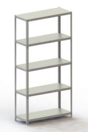 META Etagère à visser FIX, 5 tablettes, RAL7035 gris clair