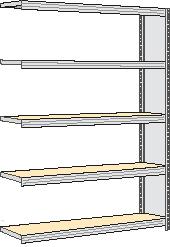 regalwerk Rayonnage sans boulons à plateaux agglomérés avec tablettes, hauteur x largeur x profondeur 2000 x 1695 x 326 mm, 5 tablettes