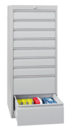 PAVOY Armoire à tiroirs Basis Plus RAL7035, 9 tiroir(s), RAL7035 gris clair/RAL7035 gris clair