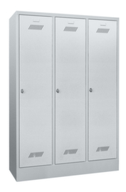 PAVOY Armoire vestiaire Basis gris clair avec 3 compartiments, largeur de compartiment 400 mm