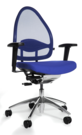 Topstar Siège de bureau pivotant Open Base + Art OPEN BASE 10 avec articulation Body-Balance-Tec®, Dossier maille, bleu