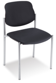 Nowy Styl Siège visiteur gerbable 6 fois Style avec capitonnages, assise similicuir, anthracite