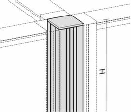 Gera colonne de liaison Pro pour cloison, hauteur 1800 mm