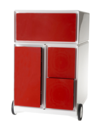 Paperflow Conteneur à roulettes easyBox avec tiroir HR, 3 tiroir(s), blanc/rouge