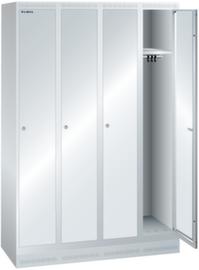 LISTA Armoire vestiaire avec 4 compartiments, largeur de compartiment 300 mm