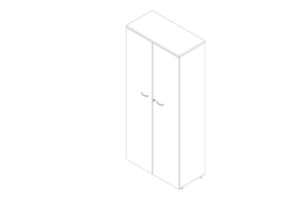 Quadrifoglio Armoire de bureau Practika, 5 hauteurs des classeurs, blanc/blanc