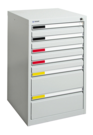 stumpf Armoire à tiroirs MovaFlex, 6 tiroir(s), RAL7035 gris clair/RAL7035 gris clair