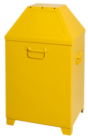 stumpf Conteneur de tri sélectif ABF Mod. 1 autoextinguible, 95 l, RAL1003 jaune de sécurité, couvercle RAL1003 jaune de sécurité