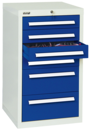 stumpf Armoire à tiroirs ST 420, 6 tiroir(s), RAL7035 gris clair/RAL5010 bleu gentiane