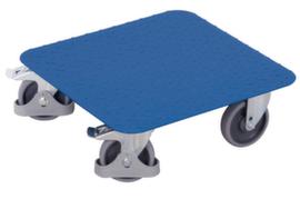 VARIOfit Rouleau de transport avec plate-forme de chargement en acier, force 400 kg, TPE bandage