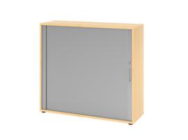 Armoire à rideaux transversaux 9Y, 3 hauteurs des classeurs, érable/argent