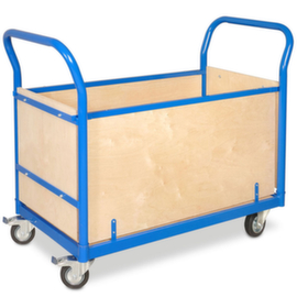 Chariot quatre ridelles, force 250 kg, plateau longueur x largeur 945 x 445 mm