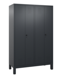 C+P Armoire vestiaire Evolo avec 4 compartiments dont 2 verrouillables ensemble, largeur de compartiment 300 mm