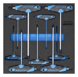 GEDORE 1500 CT2-DT 2142 Jeu de tournevis d'angle dans le module Check-Tool