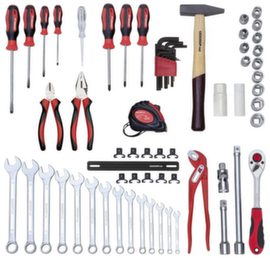 R21650057 Jeu d'outils SCHRAUBER dans un coffret à outils 57 pièces