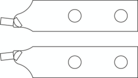 E-8000 A 4 EL Paire de pointes de rechange droites Ø 3,2 mm