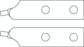 E-8000 J 4 EL Paire de pointes de rechange droites Ø 3,2 mm