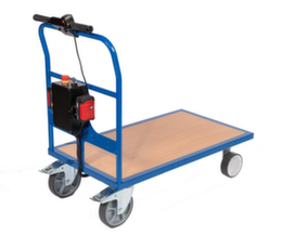 BS-ROLLEN Chariot avec barre de poussée électrique BS-eTec, force 500 kg, plateau longueur x largeur 1000 x 600 mm