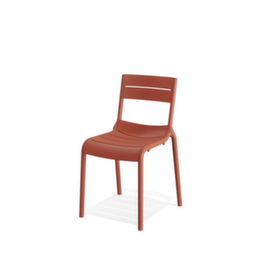 VEBA chaise de terrasse Essentials Calor, assise terracotta, piètement 4 pieds