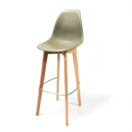 VEBA tabouret de bar Essentials Keeve avec dossier élevé, assise vert