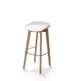 VEBA Tabouret de bar Essentials Keeve, assise blanc