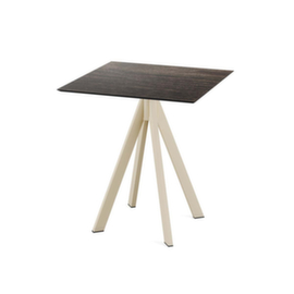 VEBA Table de bistro Essentials Infinity, largeur x profondeur 700 x 700 mm, panneau bois délavé