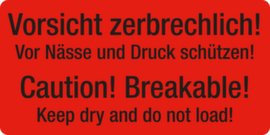 EICHNER Étiquettes de signalisation "Vorsicht zerbrechlich!"