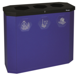 stumpf Station de collecte de matières recyclables mobile S Sixco 3 »smart«, 3 x 45 l