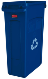 Rubbermaid Collecteur de recyclage Slim Jim® avec conduits d'air, 87 l, bleu