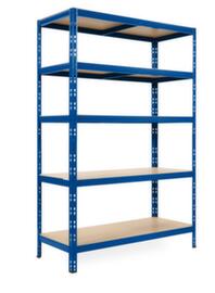 Rayonnage de stockage, hauteur x largeur x profondeur 1800 x 1200 x 450 mm, 5 tablettes