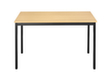 Table polyvalente rectangulaire en tube carré, largeur x profondeur 1400 x 800 mm, panneau hêtre