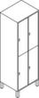 C+P Armoire vestiaire Evolo gris clair avec 1x2 compartiments + portes déco  S