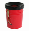 Poubelle antifeu FIRE EX pour fixation murale, 30 l, rouge, partie supérieure noir