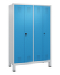 C+P Armoire vestiaire Evolo avec 4 compartiments dont 2 verrouillables ensemble, largeur de compartiment 300 mm