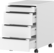 Caisson mobile GW-MAILAND 4377, 3 tiroir(s), blanc/blanc  S