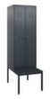 C+P Armoire vestiaire Classic Plus avec banc, largeur de compartiment 300 mm