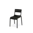 VEBA chaise de terrasse Essentials Calor, assise noir, piètement 4 pieds