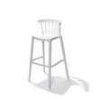 VEBA Tabouret de bar Essentials Windson, assise blanc