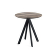 VEBA Table de bistro Essentials Infinity, Ø 700 mm, panneau bois tropical